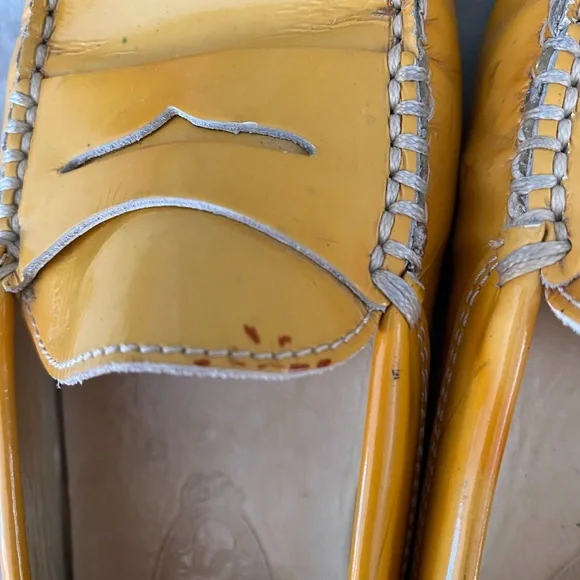 TODS Penny Loafers Womens Junior Size‎ 3.5 US 35 EUR Patent Leather Flat Shoes - Picture 10 of 13